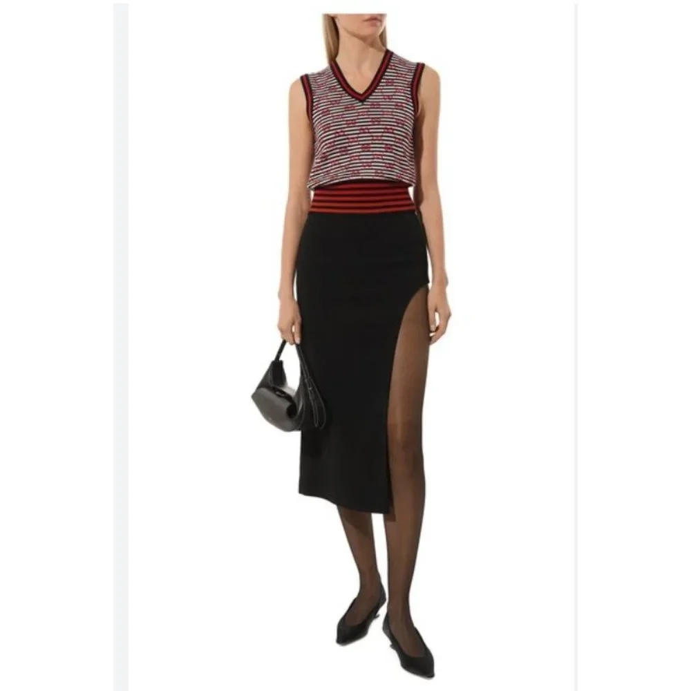 Gucci Red Fitted Ribbed Tank Top - Picture 10 of 11